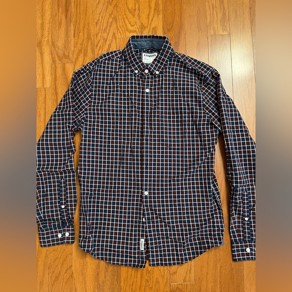 Express Slim Soft Wash Button Down Casual Dress Shirt Men Small NEW WITH TAGS - Picture 1 of 10
